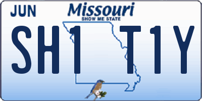 MO license plate SH1T1Y