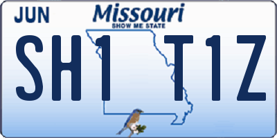 MO license plate SH1T1Z