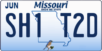 MO license plate SH1T2D