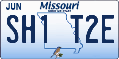 MO license plate SH1T2E