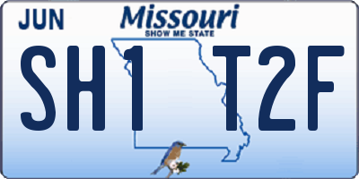 MO license plate SH1T2F