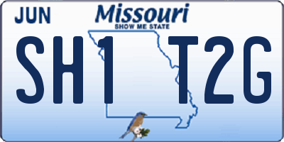 MO license plate SH1T2G
