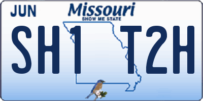 MO license plate SH1T2H