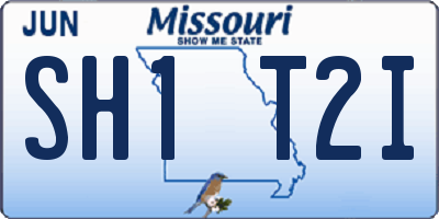 MO license plate SH1T2I