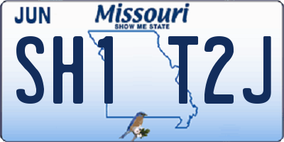 MO license plate SH1T2J