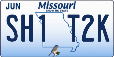 MO license plate SH1T2K