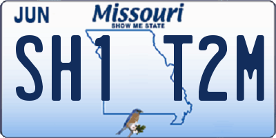 MO license plate SH1T2M