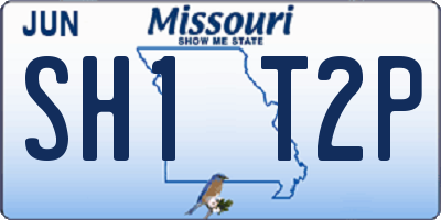 MO license plate SH1T2P