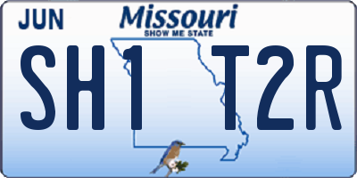 MO license plate SH1T2R