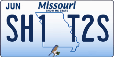MO license plate SH1T2S