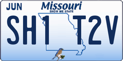 MO license plate SH1T2V