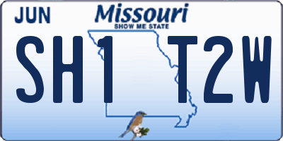 MO license plate SH1T2W