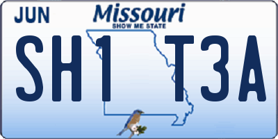 MO license plate SH1T3A