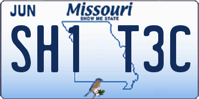 MO license plate SH1T3C