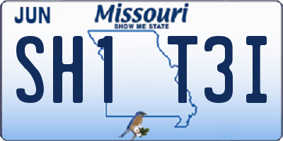 MO license plate SH1T3I
