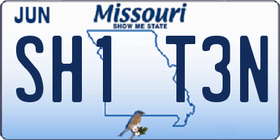 MO license plate SH1T3N