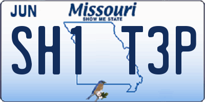 MO license plate SH1T3P