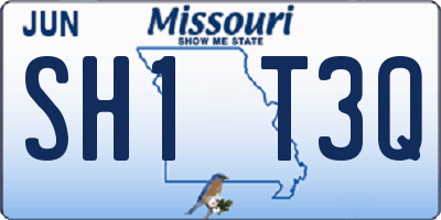 MO license plate SH1T3Q