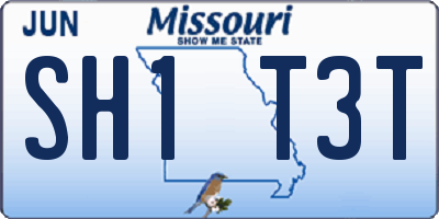 MO license plate SH1T3T