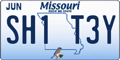 MO license plate SH1T3Y