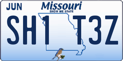 MO license plate SH1T3Z