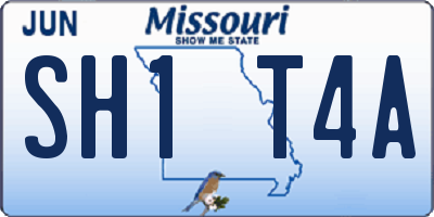 MO license plate SH1T4A