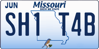 MO license plate SH1T4B