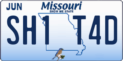 MO license plate SH1T4D