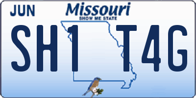 MO license plate SH1T4G