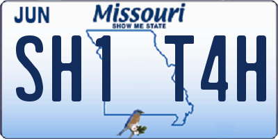 MO license plate SH1T4H