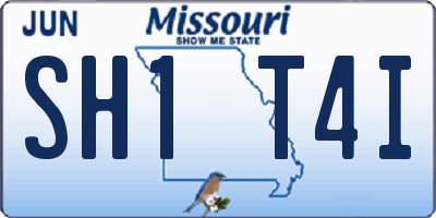 MO license plate SH1T4I