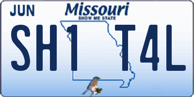 MO license plate SH1T4L