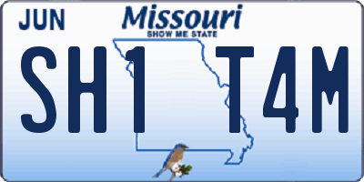 MO license plate SH1T4M