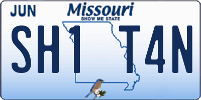 MO license plate SH1T4N