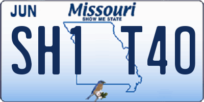MO license plate SH1T4O