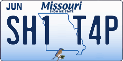 MO license plate SH1T4P