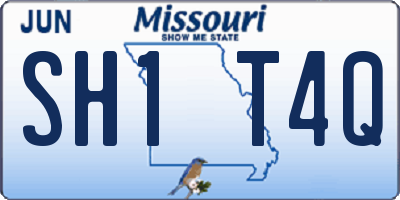 MO license plate SH1T4Q