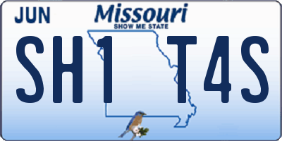 MO license plate SH1T4S