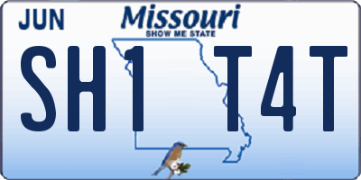 MO license plate SH1T4T