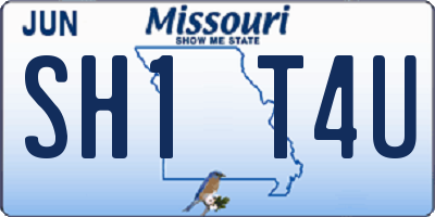 MO license plate SH1T4U