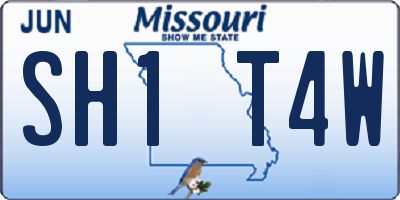 MO license plate SH1T4W