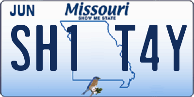 MO license plate SH1T4Y