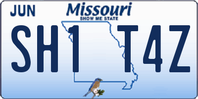 MO license plate SH1T4Z