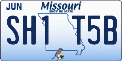 MO license plate SH1T5B