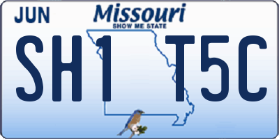 MO license plate SH1T5C