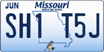 MO license plate SH1T5J
