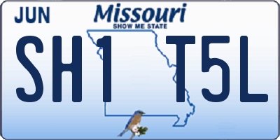 MO license plate SH1T5L