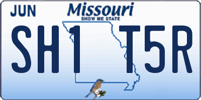 MO license plate SH1T5R