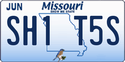 MO license plate SH1T5S