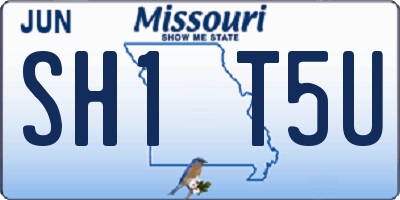 MO license plate SH1T5U